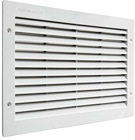 La Ventilazione PAR3823B Griglia di Ventilazione in Plastica Rettangolare 380x230 mm da Incasso, Bianco