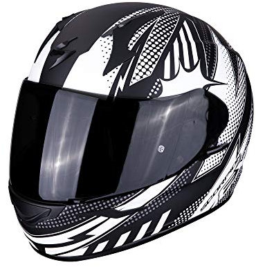 Scorpion Unisex – Erwachsene NC Motorrad Helm, Schwarz/Weiss, L