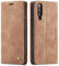 QLTYPRI Hülle für Samsung Galaxy A70, Vintage Dünne Handyhülle mit Kartenfach Geld Slot Ständer PU Ledertasche TPU Bumper Wallet Case Flip Schutzhülle für Samsung Galaxy A70 - Braun