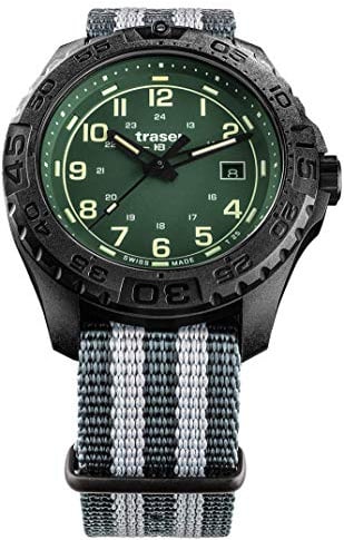 Traser H3 P96 Outdoor Pioneer Evolution Green Tactical Watch Militär Armbanduhr NATO Armband
