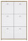 FORTE BEST CHEST Kommode mit 6 Türen, Holzwerkstoff, Artisan Eiche / Weiß, 77.1 x 112.5 x 29.6 cm
