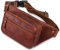 ROYALZ 'Tallahassee' Bauchtasche Leder Herren Damen Unisex Gürteltasche Brusttasche Cross Body Bag Hüfttasche Vintage Look, Farbe:Roma Cognac Braun