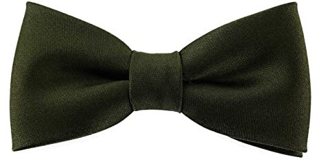 TigerTie - Kleinkinder Baby Fliege in olivegrün mit Gummizug 29 bis 40 cm Halsumfang verstellbar + Aufbewahrungsbox