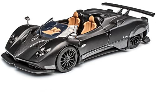 Pagani Zonda HP Barchetta Roadster Cabrio Matt Schwarz 2017 1/36 Tayumo Modell Auto mit oder ohne individiuellem Wunschkennzeichen