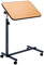 FabaCare Beistelltisch für Bett Nova, höhenverstellbarer Betttisch auf Rollen, mit FabaCare Easy To Clean Spezialversiegelung, Tisch mit Neigung, Braun