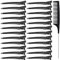 VZXQX 24 Stück Haarclips Friseur, Entebill Haarklammern Friseurbedarf Combi-Clip mit Frisierkamm, Abteilklammern Friseur Metall Haarspangen Alligator Curl Clips Schwarz