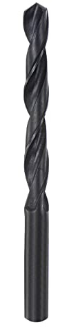 sourcing map 6542 Haute Vitesse Acier Droit Tige Foret Hélicoïdal, Entièrement Rectifié Noir Oxyde Forets 9.5mm Foret Diamètre 122mm Total Longueur 1 Pcs