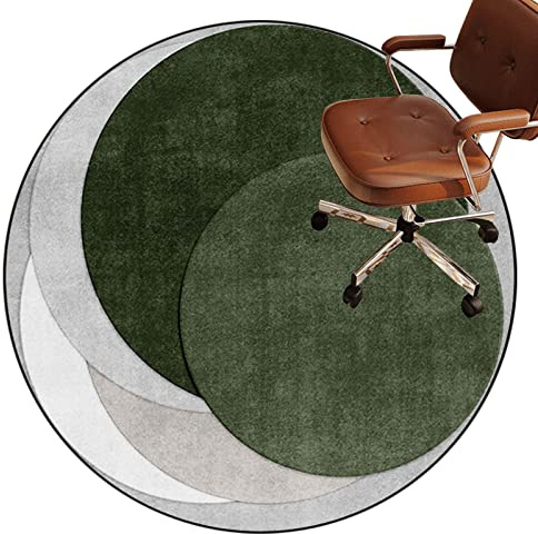 EYZO Bodenschutzmatte für Hartböden und Teppich Stuhlunterlage Gaming Bodenschutzmatte Bürostuhl Matte Bodenmatte rutschfest Bürostuhlunterlage Chairmat Stuhlmatten Chair Mat Runden 120 cm