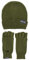 Jeep Unisex-Erwachsene Herren und Damen 2-teiliges Beanie und wandelbare Handschuhe Einheitsgröße passt den meisten Winter-Zubehör-Set, Grün, Eine Größe