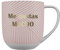 DRAEGER PARIS 1886 - Taza Cerámica Chic 320 ml Me gustas Mucho - Diseño Geométrico Rosa con Mensaje Dorado - Taza Decorativa Para Café en Caja Regalo