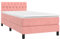 vidaXL Boxspringbett mit Matratze Bett Polsterbett Bettrahmen Bettgestell Lattenrost Einzelbett Hotelbett Schlafzimmerbett Rosa 90x190cm Samt