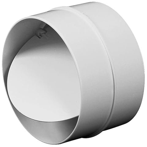 Rundrohrsystem PVC 125 mm Verbinder mit Rückstauklappe