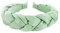 axy Haarreif mit Geflochtener Stoff in Candy Colours - Wunderschön Damen Stirnband Haarschmuck Haarreifen HRZ2 (Lindgrün)