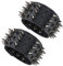 JJDreams 2 Stück Punk Breite Lederarmband Unisex Schwarze Nieten Armband Gothic Rocker Armband Set