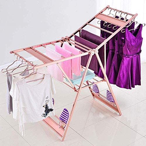 NAMUlA Wäscheständer, zusammenklappbarer Wäscheständer für drinnen und draußen |Platzsparende Kleidung |Für Socken, Bettwäsche, Kleidung, beweglicher Wäscheständer Fashionable