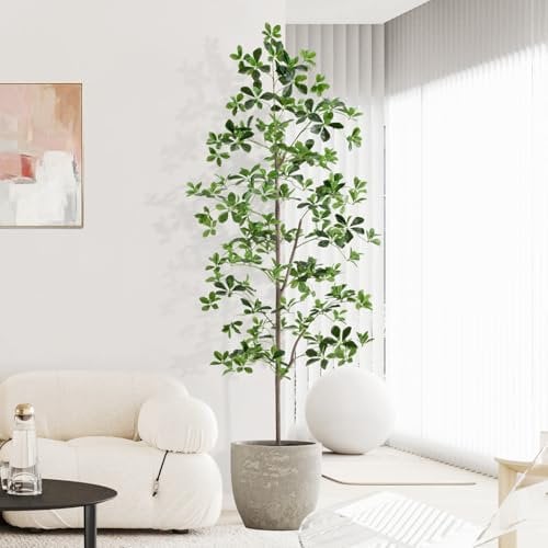Keeplush 180cm/6ft Tall Artificial Black Olive Tree with 945 Lifelike Leaves, Tall Fake Greenery Olive Silk Plants Artificial Olive Tree Indoors in Pots, Large Faux eTree for Living Room Office Decor