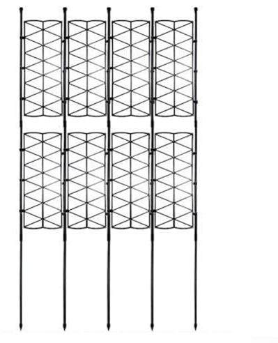 Hasaller Clôture de jardin extérieure en métal antirouille - Panneaux de clôture décoratifs pliables pour animaux - Bordure de parterre de fleurs pour terrasse et jardin (D)