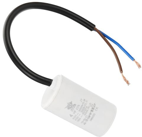 MACHSWON CBB60 4uf Running Capacitor with Wire Cable,AC 450V 50/60Hz Cylinder 60x30mm Motor Start Capacitor for Air Compressors,Water Pumps,Washing Machines