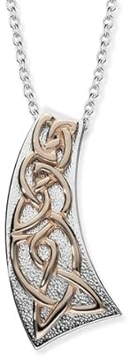 Kilts Wi Hae Orkney Scottish Jewellery Celtic Knot Cuillin Silver & 9ct Rose Gold Necklace Pendant