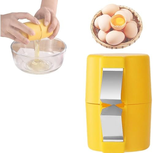 Egg Shell Opener, 2025 New Egg Cracker for Raw Eggs, Egg Peeler Tool for Hard Boiled Eggs (Yellow)