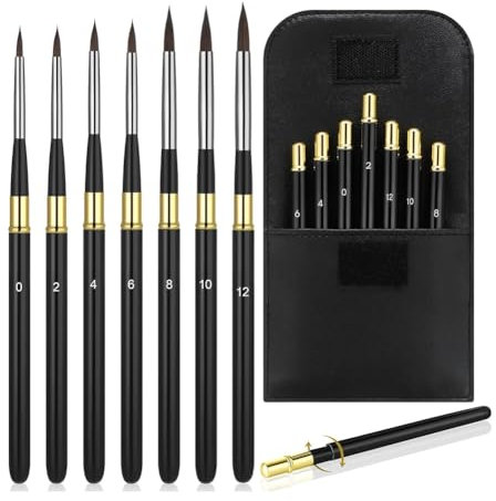 Osmond Pinceaux Aquarelle de Voyage, Pinceaux D'Artiste, Ensemble D'Aquarelle de Voyage Amovible, Adapté à la Gouache à L'Encre Acrylique Aquarelle