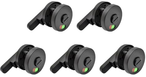 Allayu 5X Plastic Door Lock for WC Toilets Busy Public Areas Bathroom Indicator Privacy Door Lock ABS Public Restroom Partition