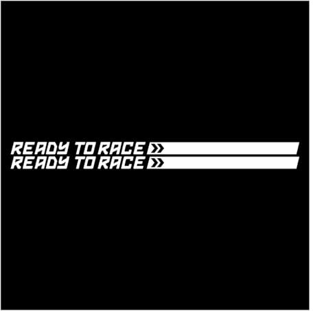 Ready to Race für KTM Duke 125 390 Exc Zubehör 1290 Super Adventure 790 890 S R 990 250 1190 Rc 200 300 Pegatinas Aufkleber (weiß, 38 cm x 3,5 cm)