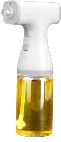 Hklshyd Pulverizador de Eléctrico para Cocinar, Botella Dispensadora de con Rango de Nebulización Ajustable de 8,5 Oz/250 Ml y Luz LED