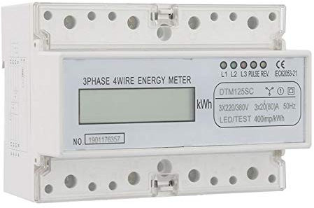 Energieverbrauch digitaler Strommesser mit LCD, 3 Phase-KWH-Messgerät 220/380V 20-80a für die Überwachung der Stromverbrauch