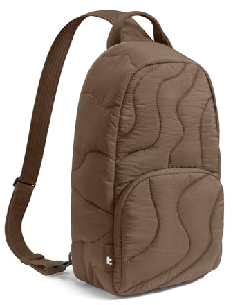 tomtoc Puffer Sling Tasche Damen, 10L Trendy Quilted Crossbody Bag Damen Gepolstert für 13 Zoll MacBook Neo &11 Zoll iPad Air/Pro M5, Leichter Puffer Reise Daypack für den Täglichen Gebrauch