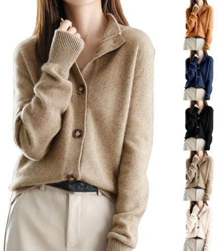Pull Chaud Femme Hiver Grande Taille, Pull Femme Demi Saison Automne, | avec Bouton Haut Décontracté Couleur Unie Tunique Grande Taille Manche Longue Manteau Tricoté Sweater