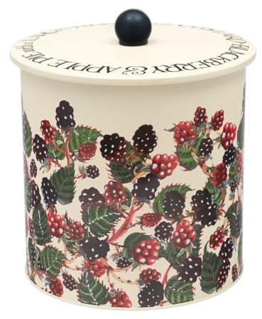 Emma Bridgewater Blackberry Design Metall Keksdose 20,5x17cm Brombeere und Creme Küche Vorratsdose mit dekorativem handgezeichnetem Beerenmuster