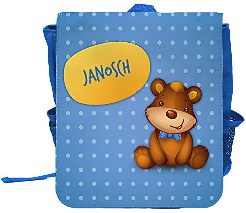 Eurofoto Kinder-Rucksack mit Namen Janosch und schönem Bären-Motiv für Jungen