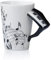 Kompassswc Lusitig Kaffeetasse mit motiv henkel Keramiktasse Musik Teebecher Musiktasse Teetasse Musiknoten bedruckt Musiklieber Winter Geschenk 0,3L (Klavier)