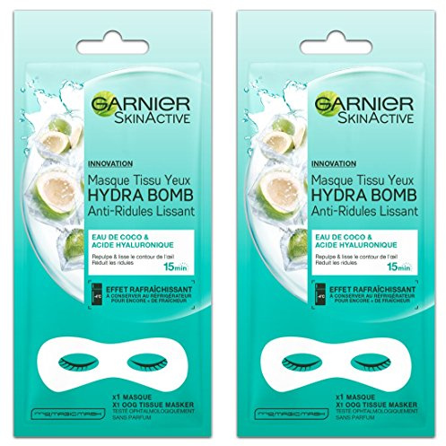 Garnier Skinactive Hydrabomb Augenmaske, kratzfest, glättend, 6 g, 2 Stück