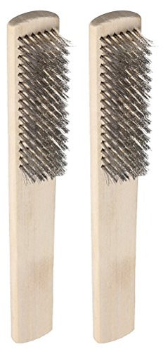 UKCOCO 2stücke Drahtbürste Mit Holzgriff Für Zugängliche Bereiche Hohe Ergonomie Und Langlebigkeit Für Effektive Oberflächenreinigung