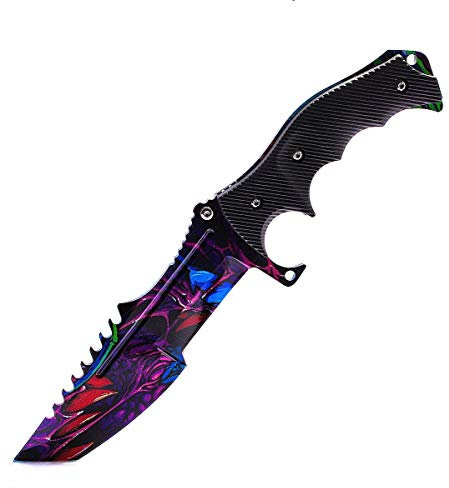 ariknives - Huntsman Knife Counter Skin Knife CS GO Strike Messe Jagdmesser taktisches Überlebens Camping Werkzeug (Hyperbeast)