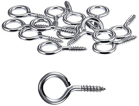 LuLyL 100 Stück Augenschraubenhaken werden für Augenschrauben aus Harz, Schmuck, Perlen und Kunststoff aus rostfreiem Stahl verwendet.