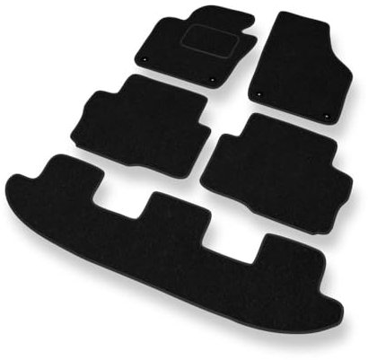 Mossa - Fußmatten Auto kompatibel mit Seat Alhambra II (2010-2020) - schwarz Automatten Autoteppiche 1
