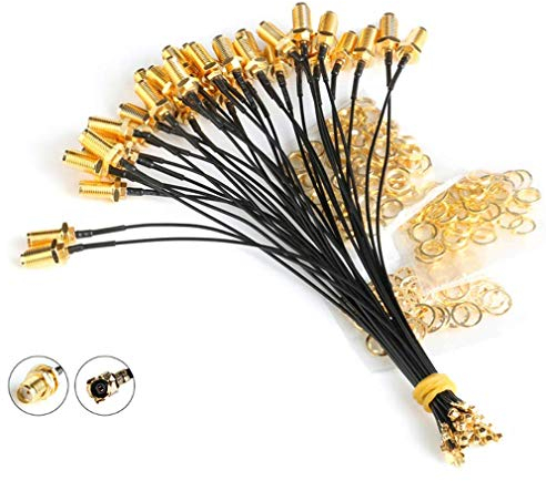 Hailege 5pcs IPX IPEX-1 U.FL vers SMA Antenne queue de cochon femelle Wi-Fi Câble coaxial à faible perte 6 pouces (15cm)