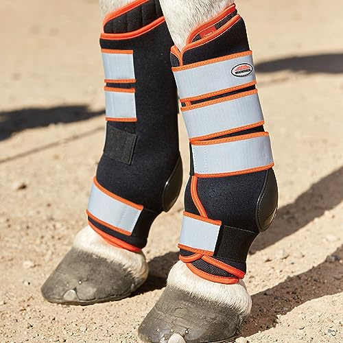 WeatherBeeta Therapy-Tec Stable Boot Wraps, Black/Silver/Red, Full