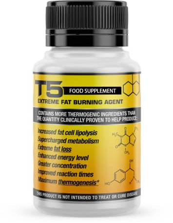 Official T5 Fat Burners : Strongest Legal Slimming/Weight Loss/Diet Pills for Women & Men (30 Capsules / 1 Month Supply)