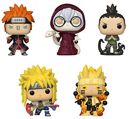 Funko Pop! Naruto Set of 5: Naruto 6Path Sage, Minato Namikaze, Kabuto Yakushi, Shikamaru Nara and Pain