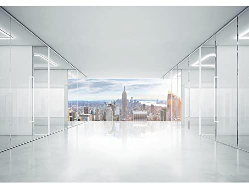 Runa Art Papier peint intissé New York 352 x 250 cm Toison Mur XXL Tableaux Muraux Tapisserie Photo Décoration Murale Salon Chambre gris blanc 9250011b