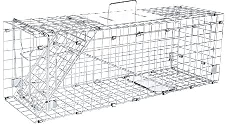 Elbe Safe Trampa para Marta Viva, Trampa para Animales de Alambre Vivo, galvanizada, Resistente a Las mordeduras, Trampa para Gatos, Trampa para Zorros, Trampa para Conejos, 61x18x21 cm