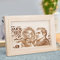 CZD Gravure sur Bois Ta Photo,Cadre Photo Personnalisable,Toile Personnalisée Photo,Cadre Photo Personnalisé Grain De Bois Sculpté,Photos Imprimées sur Bois Brun
