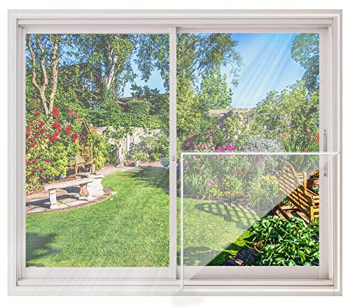 MYCARBON 2 Pcs Mosquitera para Ventana Autoadhesiva 150x180cm Blanca