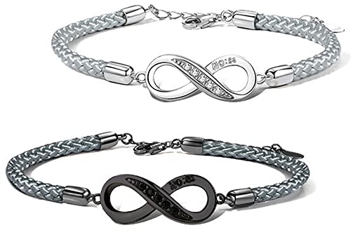 Tournesol Mode Bracelet D'Amour et D'Amitié, 2 Pièces, Plage D'Été, Réglables, Avec Carte De Message, Pour Femmes Filles, Corde Noire