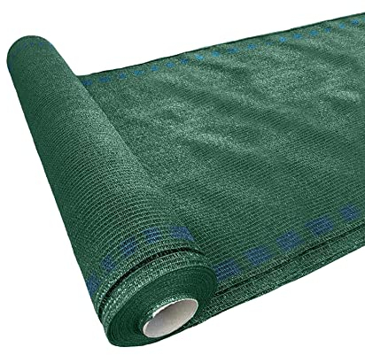 Filet d'ombrage, Couverture d'auvent, Hdpe, Vert, Protection Contre Le Vent et la poussière - Taille HxL : 1 x 25 MT - Art. RE6691
