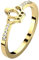 Paula & Fritz® Ring Damen Krone Gold Zirkonia Klar 316L Chirurgenstahl Größe 52 (16,6) 6,5-mm Breit Verlobungs-Ring Herren-Ring Partnerring Ehering